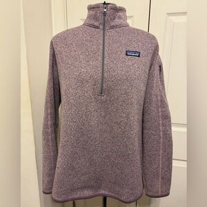 Patagonia Women's Heathered Purple Turtleneck Sweater